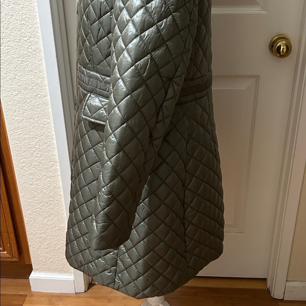 Kate Spade Quilted Puffer Jacket in Olive - Picture 8 of 16